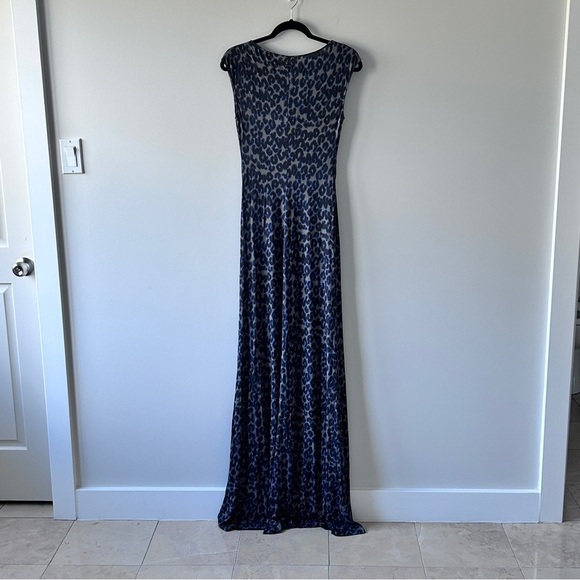 Iceberg Dress Women's Size D42 (CDN 8) Maxi Length Blue/Black Designer Milano - Picture 4 of 10